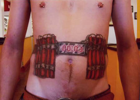 10 Worst Tattoos For an Airport - bomb tattoos, worst tattoos - Oddee